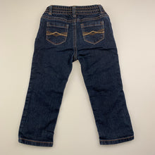 Load image into Gallery viewer, Girls Jordache, blue stretch denim jeans, elasticated, Inside leg: 28cm, GUC, size 2