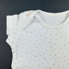 Load image into Gallery viewer, Girls M&amp;S, cream cotton bodysuit / romper, GUC, size 000