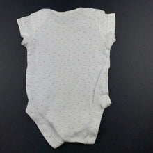 Load image into Gallery viewer, Girls M&amp;S, cream cotton bodysuit / romper, GUC, size 000