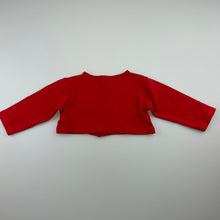 Load image into Gallery viewer, Girls HB, red cotton bolero cardigan top, FUC, size 0