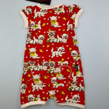 Load image into Gallery viewer, Girls Rock Your Baby, stretchy retro cat print romper, NEW, size 000