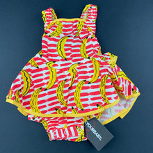 Load image into Gallery viewer, Girls Rock Your Baby, cotton summer romper, bananas, NEW, size 00