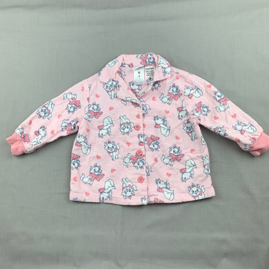 Girls Disney, Aristocats flannel cotton pyjama top, GUC, size 1
