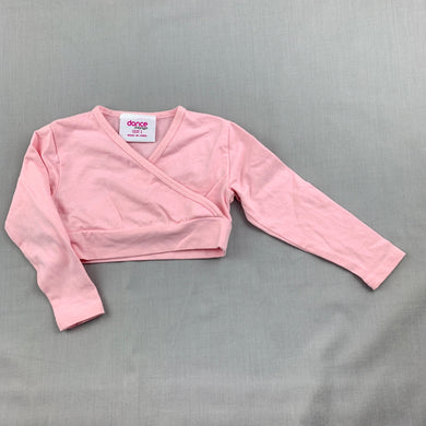 Girls Mango, pink stretchy dance / ballet top, GUC, size 1