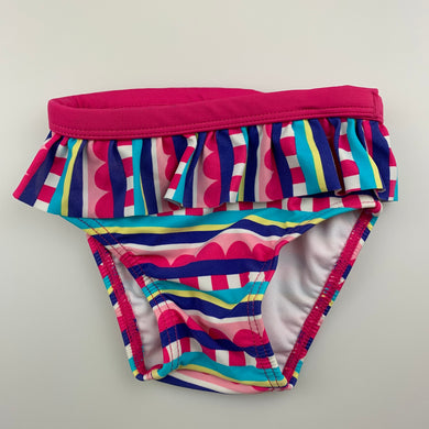 Girls Target, colourful swim bottoms, EUC, size 00