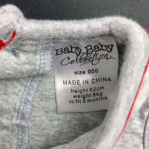 Boys Baby Baby, grey cotton tank top, sneakers, GUC, size 000