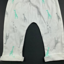 Load image into Gallery viewer, Unisex Rene Rofe Baby, soft cotton leggings / bottoms, giraffes, EUC, size 000