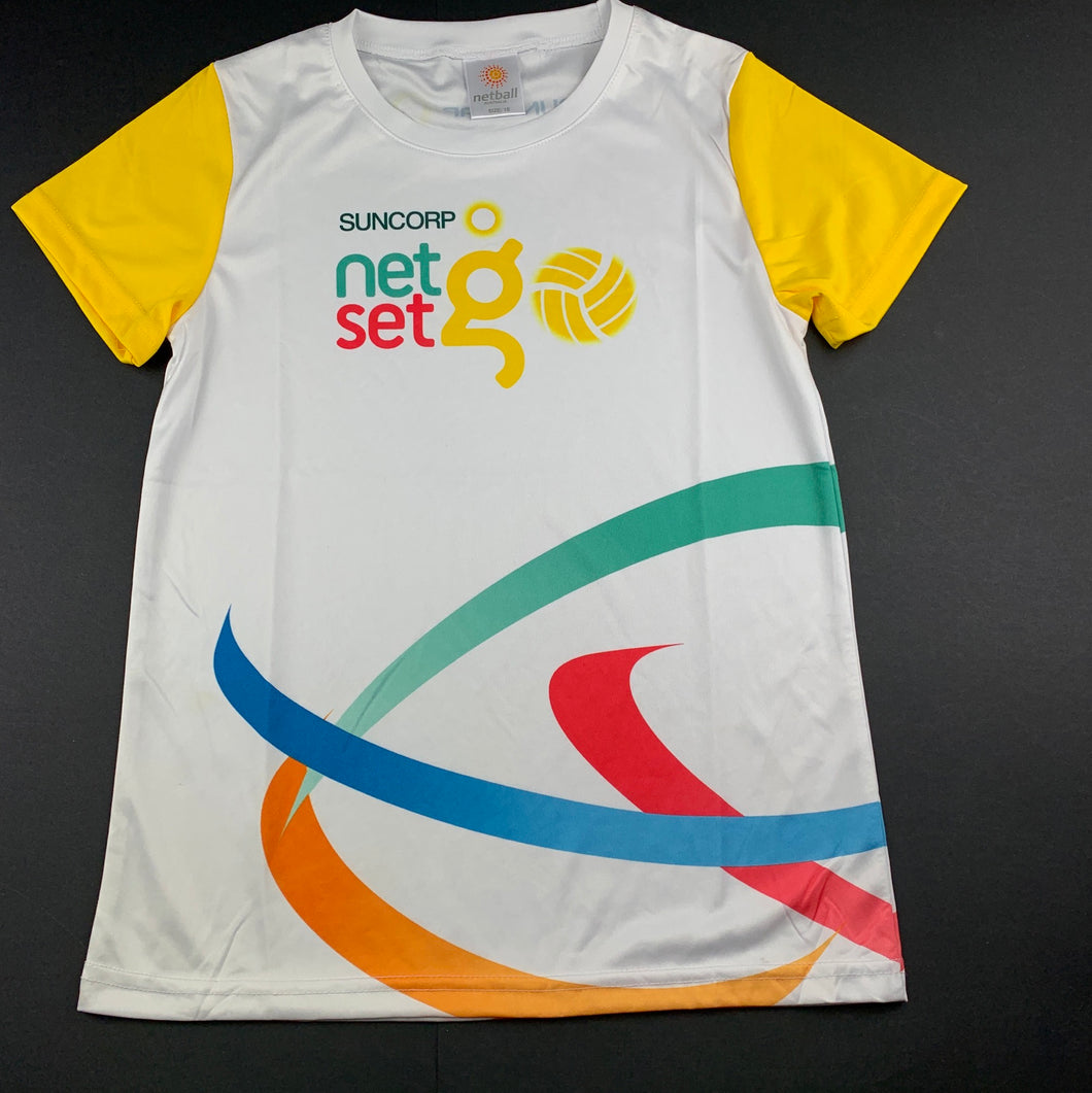 Girls Netball Australia, sports / activewear top, EUC, size 10
