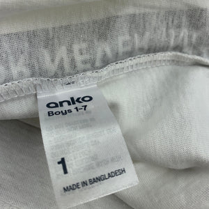 Boys Anko, cotton singlet / tank top, NEW, size 1