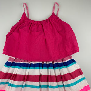 Girls Pumpkin Patch, lined cotton summer party dress, L: 64cm, GUC, size 5