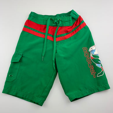 Boys NRL Official, South Sydney Rabbitohs board shorts, elasticated, EUC, size 4