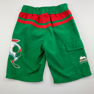 Boys NRL Official, South Sydney Rabbitohs board shorts, elasticated, EUC, size 4