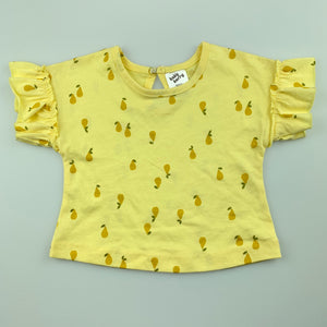 Girls Baby Berry, yellow cotton t-shirt / top, pears, EUC, size 0000
