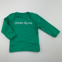 Load image into Gallery viewer, Boys Cotton On Baby, green cotton long sleeve top, EUC, size 0000