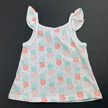 Load image into Gallery viewer, Girls Tiny Little Wonders, cotton summer top, pineapples, EUC, size 000