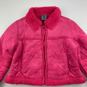 Girls Pumpkin Patch, fleece lined faux suede jacket / coat, GUC, size 5