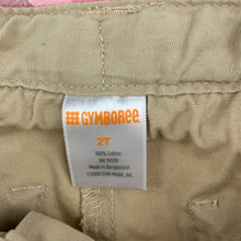 Load image into Gallery viewer, Girls Gymboree, beige cotton pants, adjustable, Inside leg: 25cm, GUC, size 2