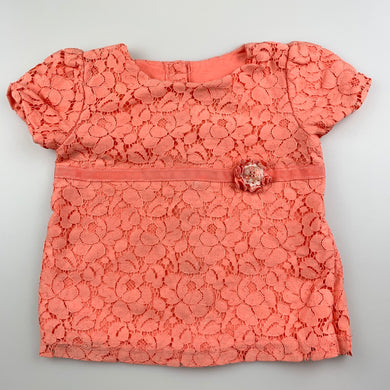 Girls Target, cotton lined floral lace top, GUC, size 00