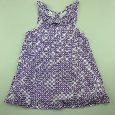 Girls Dymples, lined purple cotton casual dress, EUC, size 1