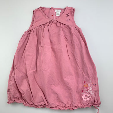 Girls Obaibi, pink lightweight cotton casual dress, FUC, size 0-1