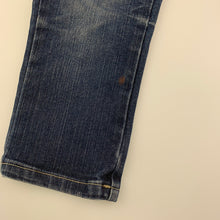 Load image into Gallery viewer, Girls Diesel Pump, dark denim cropped jeans, adjustable, Inside leg: 34cm, FUC, size 5