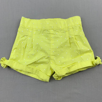 Girls Dymples, lightweight cotton shorts, elasticated, EUC, size 00