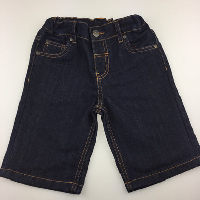 Boys H&T, dark denim jean shorts, adjustable, EUC, size 4
