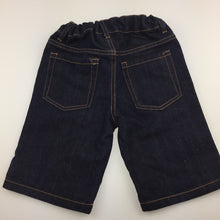 Load image into Gallery viewer, Boys H&amp;T, dark denim jean shorts, adjustable, EUC, size 4