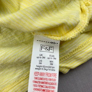 Boys F&F, yellow cotton t-shirt / top, dog, EUC, size 000