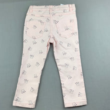 Load image into Gallery viewer, Girls Anko, pink stretch cotton pants, adjustable, Inside leg: 29cm, NEW, size 1