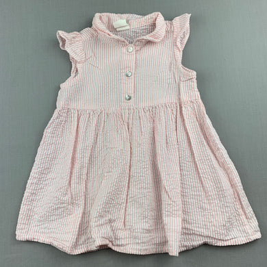 Girls H&M, lightweight cotton striped dress, care labels removed, GUC, size 00