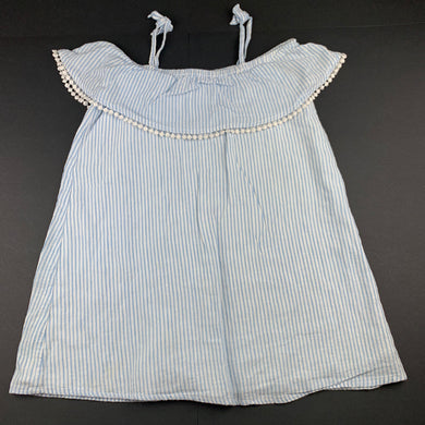 Girls H&T, lined lightweight cotton casual summer dress, GUC, size 6, L: 59cm approx
