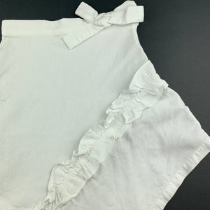 Girls Chateau De Sable, white corduroy cotton skirt, adjustable, EUC, size 6,  