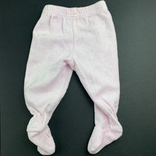 Load image into Gallery viewer, Girls Baby Baby, pale pink velour footed leggings / bottoms, EUC, size 0000,  