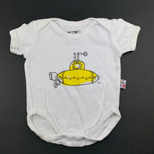 Load image into Gallery viewer, Boys Monsters Baby, white bodysuit / romper, submarine, FUC, size 00,  