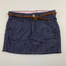 Load image into Gallery viewer, Girls H&amp;M, lightweight denim skirt, adjustable, EUC, size 4,  