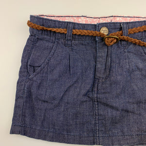 Girls H&M, lightweight denim skirt, adjustable, EUC, size 4,  