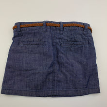 Load image into Gallery viewer, Girls H&amp;M, lightweight denim skirt, adjustable, EUC, size 4,  