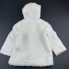 Load image into Gallery viewer, Girls vintage, cream faux fur jacket / coat, FUC, size 1,  