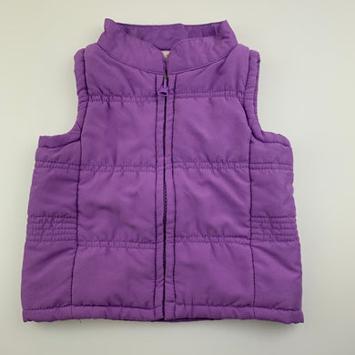 Girls Dymples, purple lightweight vest / jacket, GUC, size 000,  