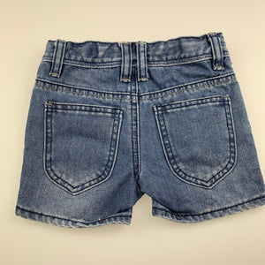 Boys Mooks, blue denim jean shorts, adjustable, GUC, size 1,  