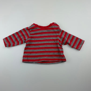 Boys Higgledee, striped cotton long sleeve top, GUC, size 0000,  