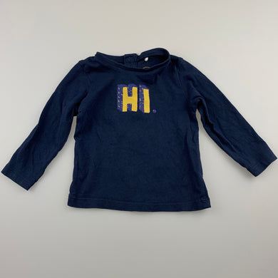 Boys BESTies, navy cotton long sleeve t-shirt / top, GUC, size 00,  