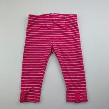 Load image into Gallery viewer, Girls Tiny Little Wonders, pink stripe leggings / bottoms, GUC, size 00,  