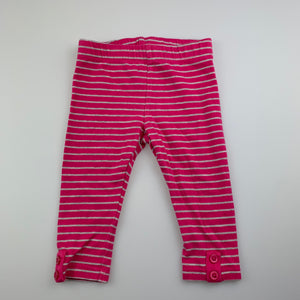 Girls Tiny Little Wonders, pink stripe leggings / bottoms, GUC, size 00,  