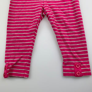 Girls Tiny Little Wonders, pink stripe leggings / bottoms, GUC, size 00,  