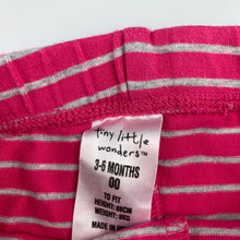 Load image into Gallery viewer, Girls Tiny Little Wonders, pink stripe leggings / bottoms, GUC, size 00,  