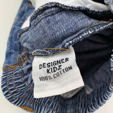 Load image into Gallery viewer, Boys Designer Kidz, blue denim long shorts, elasticated, Inside leg: 15cm, FUC, size 1,  