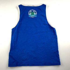 Boys Quiksilver, blue cotton singlet / tank top, turtle, GUC, size 4,  