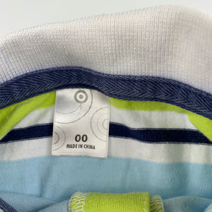 Boys Target, striped cotton polo shirt / top, FUC, size 00,  